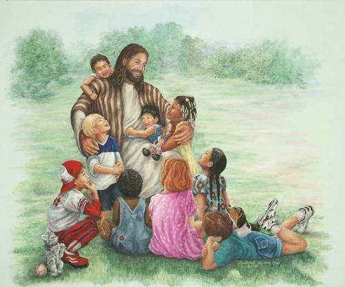 Jesus and the Little Children mural